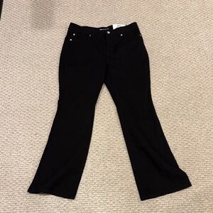 INC International Concepts Black Mid-Rise Bootcut Pants